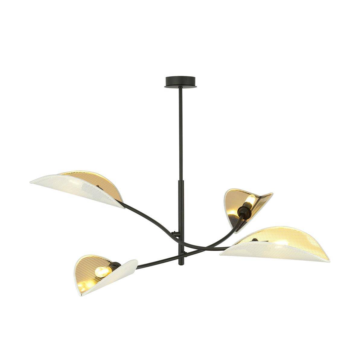 Designerska lampa LOTUS 4 WHITE/GOLD