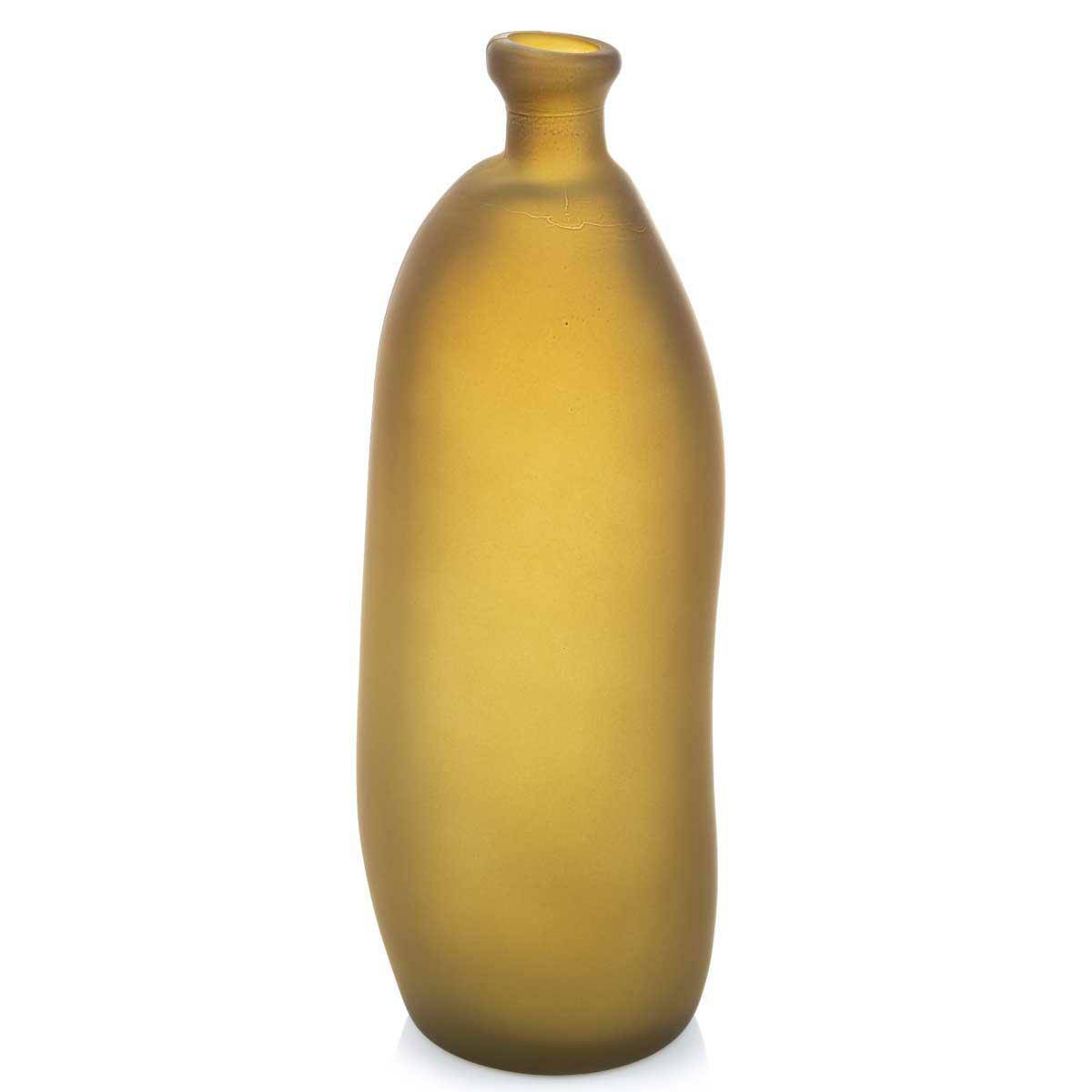 Wazon butelka szklana oliwkowa 35 cm