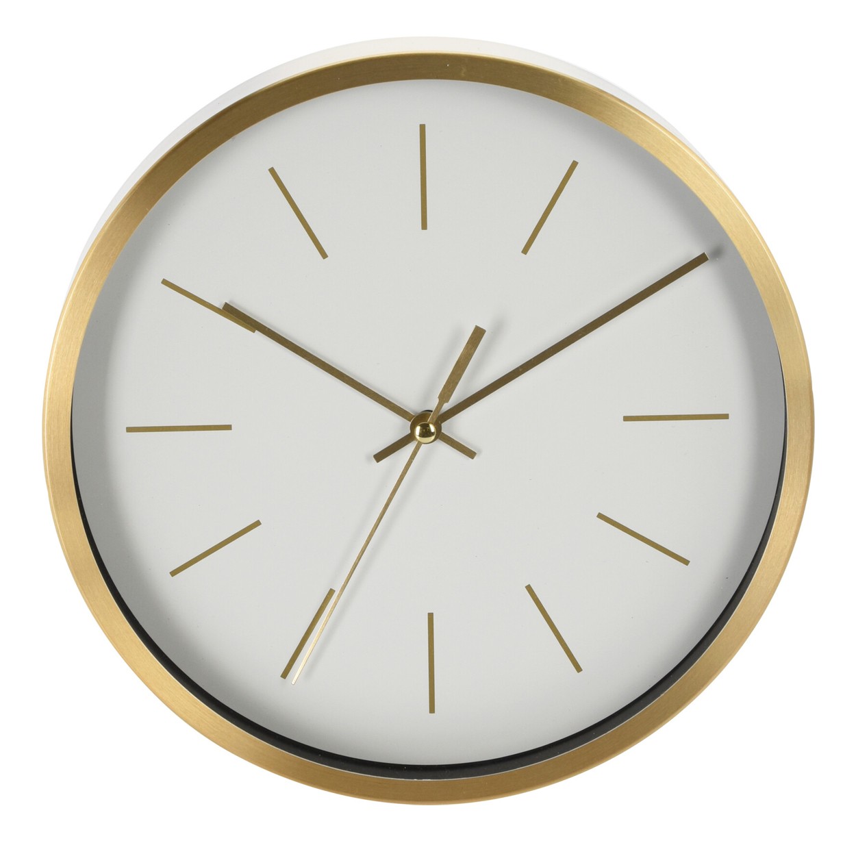Zegar ścienny okrągły biało złoty 25 cm